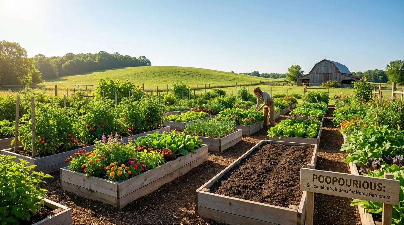 Beautiful home garden with healthy plants